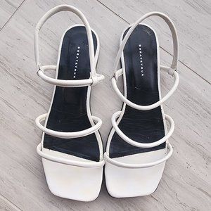 dorateymour white strappy flat sandals size 36